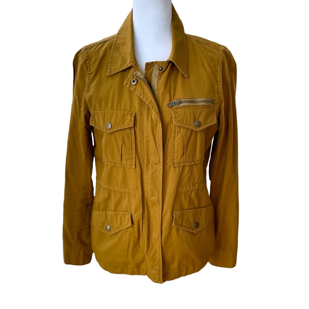 J.Crew Ochre Yellow Ripstop Cotton Field Jacket Size XS